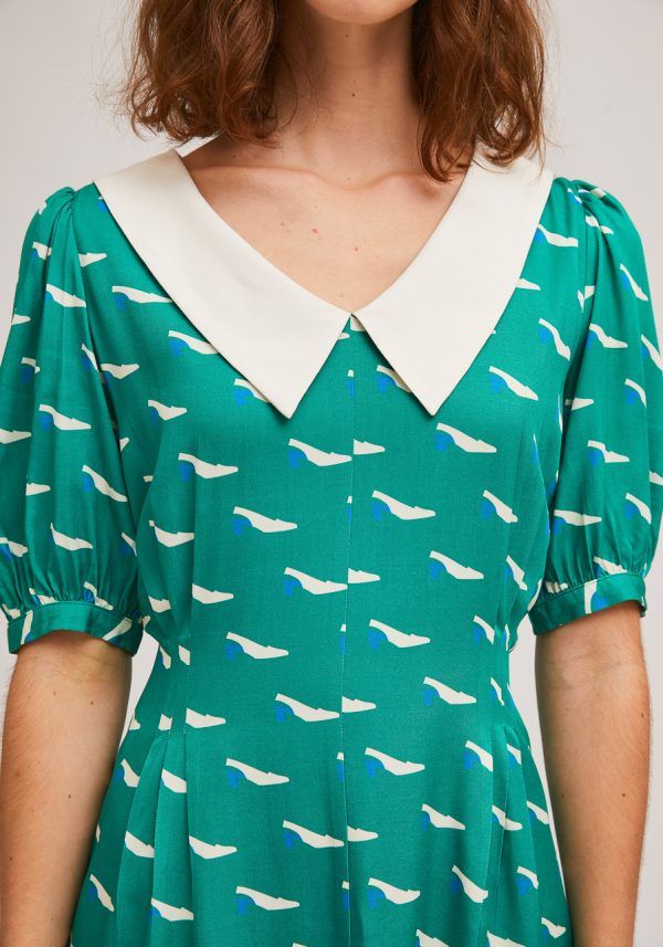 VESTIDO   ESTAMPADO ZAPATOS - Imagen 3