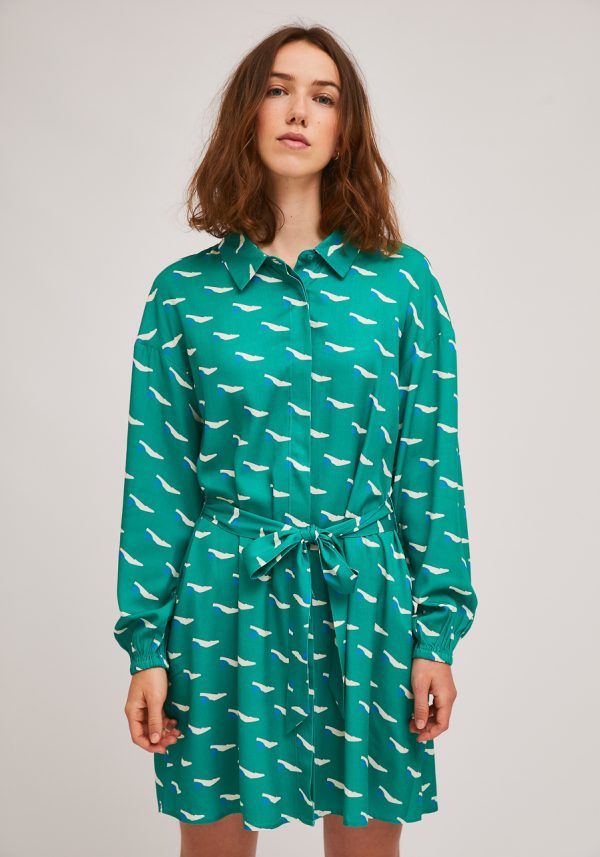 VESTIDO VERDE ESTAMPADO SHOES