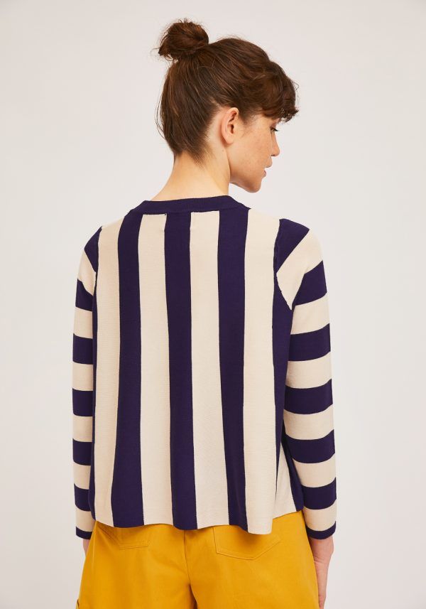 JERSEY DE RAYAS AZUL Y BEIGE - Imagen 2