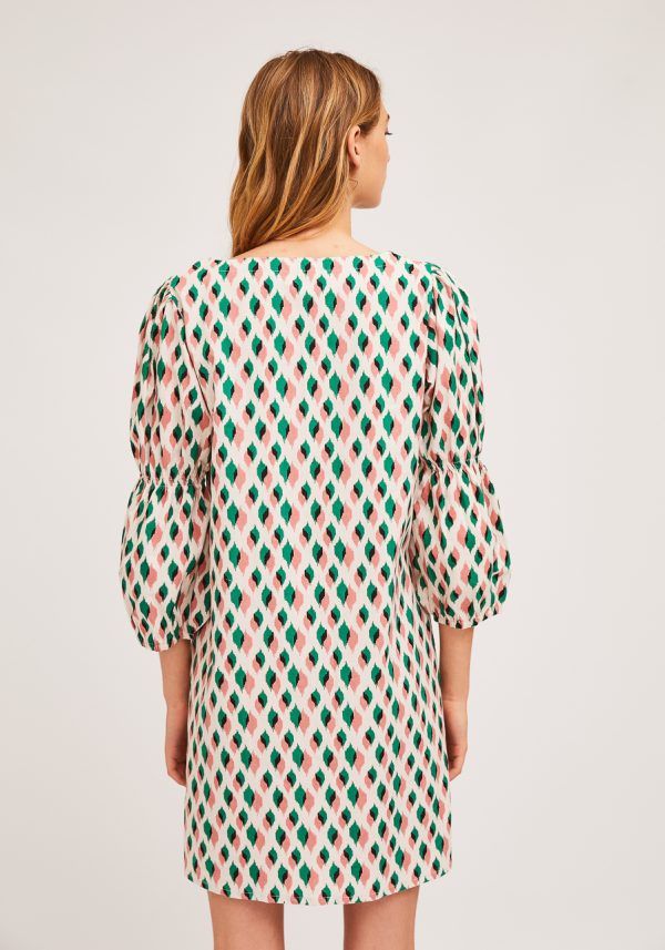 VESTIDO CAMISERO ROMBOS - Imagen 5