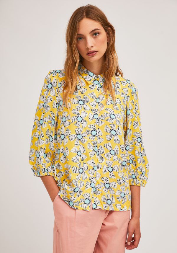 CAMISA MARGARITAS AMARILLA