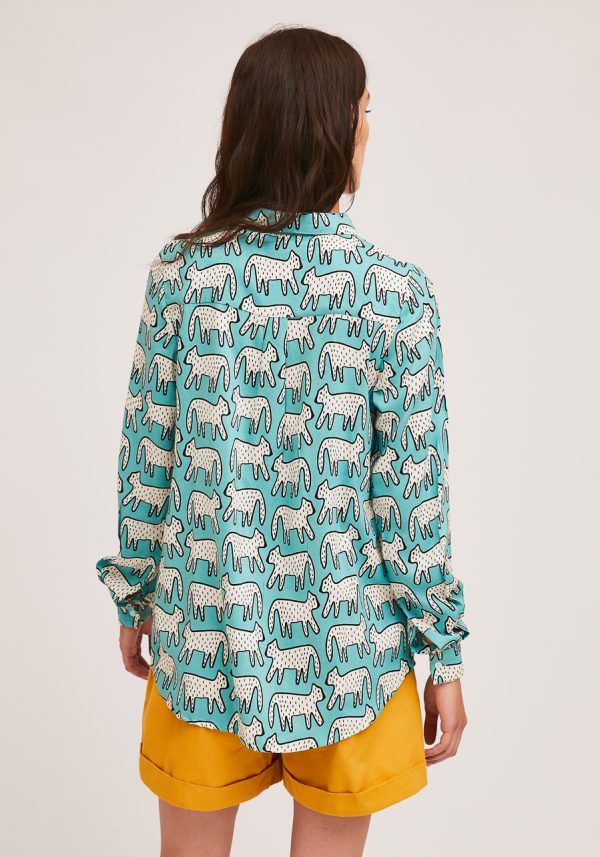 CAMISA FLUIDA MANGA LARGA ESTAMPADO DALMATAS - Imagen 5