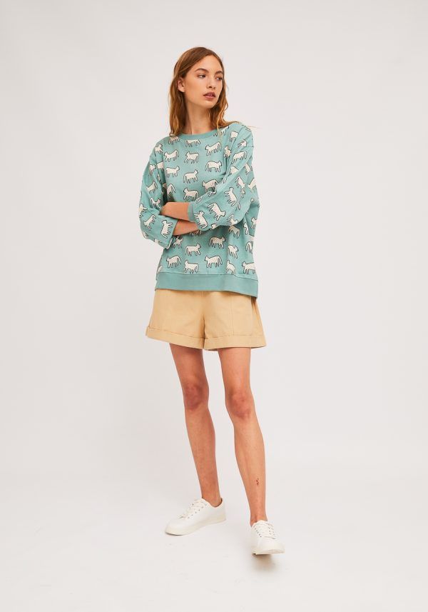SUDADERA ESTAMPADO GATOS GREEN - Imagen 5