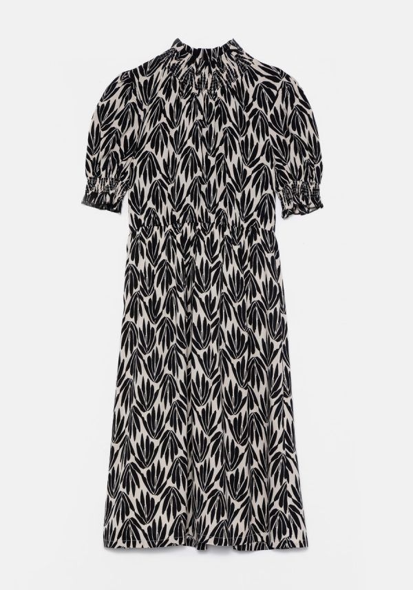 VESTIDO ESTAMPADO NEGRO Y BLANCO - Imagen 6