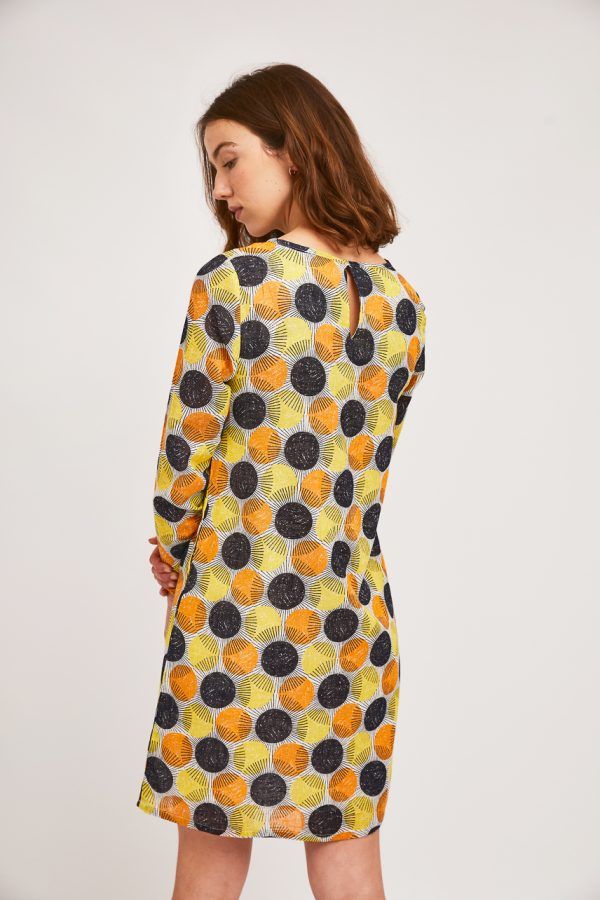 VESTIDO MIDI AMARILLO - Imagen 4
