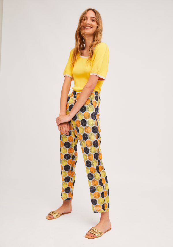 PANTALON AMARILLO TOPOS