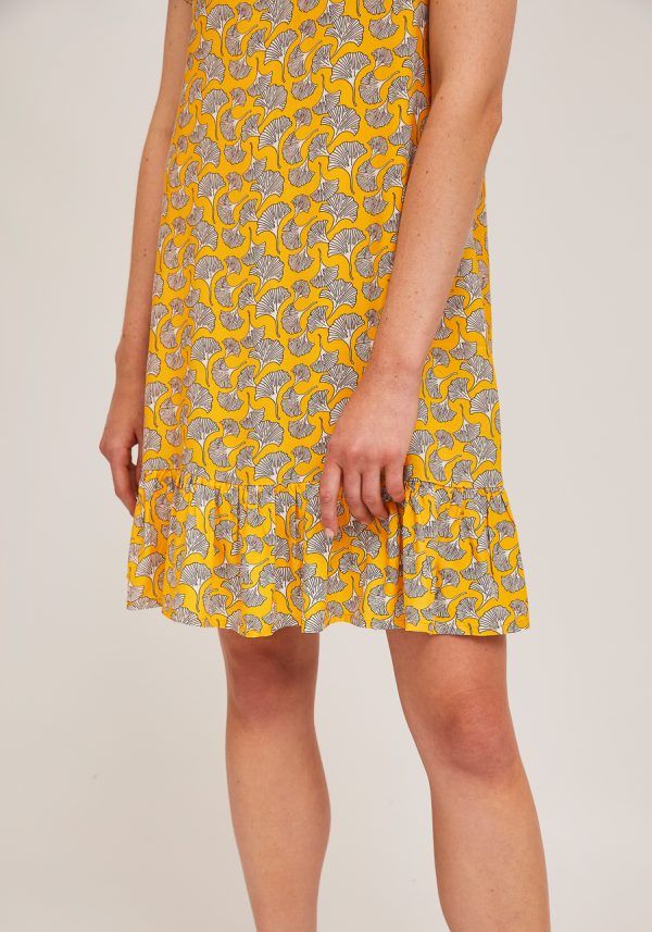 VESTIDO MIDI ESTAMPADO ABANICOS - Imagen 4