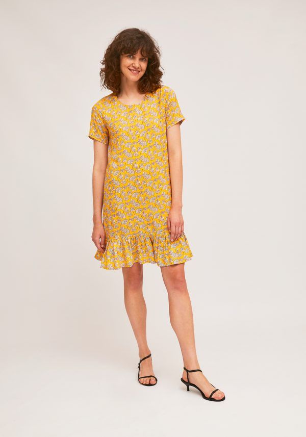 VESTIDO MIDI ESTAMPADO ABANICOS - Imagen 3