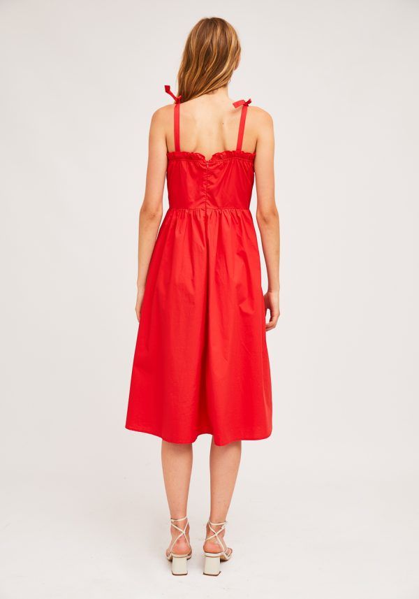 VESTIDO ROJO DE TIRANTES - Imagen 2