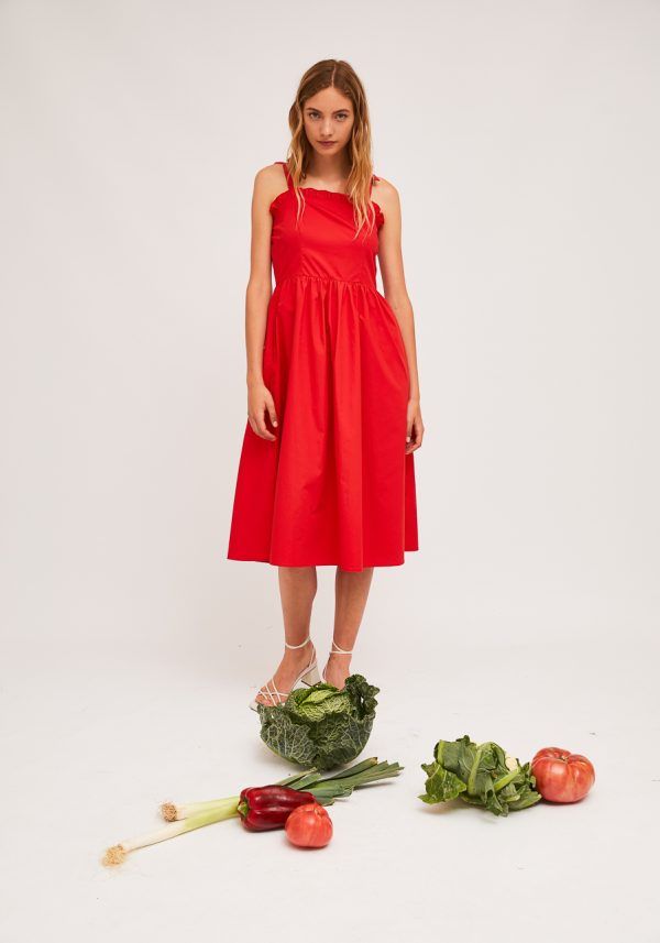VESTIDO ROJO DE TIRANTES - Imagen 4