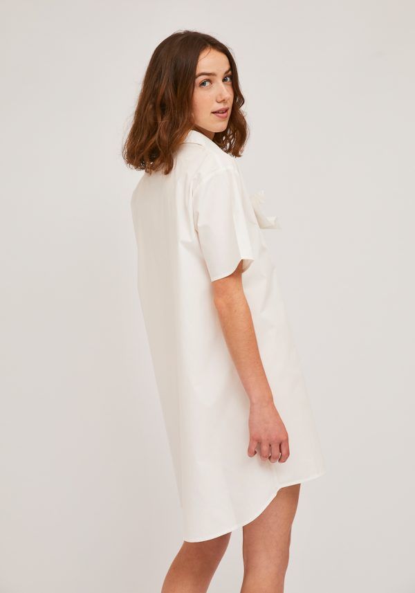 VESTIDO CAMISERO BLANCO - Imagen 4