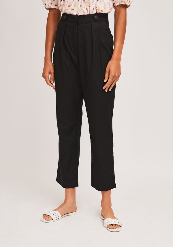 PANTALON NEGRO CON DOS BOTONES - Imagen 2