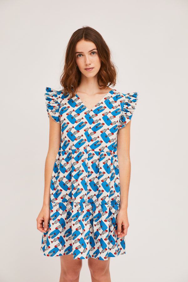 VESTIDO CON ESTAMPADO DE PECES