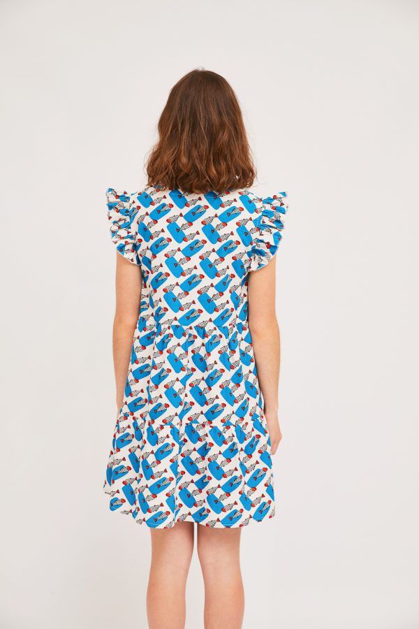 VESTIDO CON ESTAMPADO DE PECES