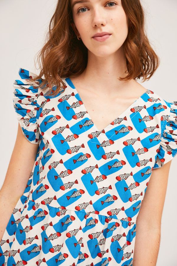 VESTIDO CON ESTAMPADO DE PECES - Imagen 4