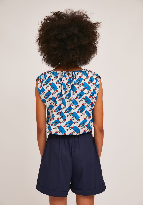 TOP CUELLO REDONDO ESTAMPADO PECES - Imagen 5