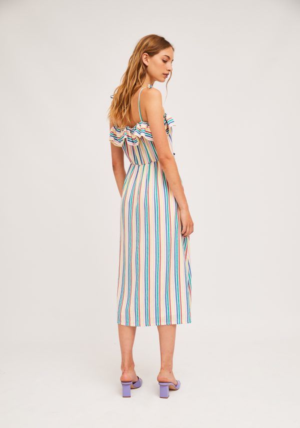 VESTIDO DE RAYAS CON TIRANTES - Imagen 2