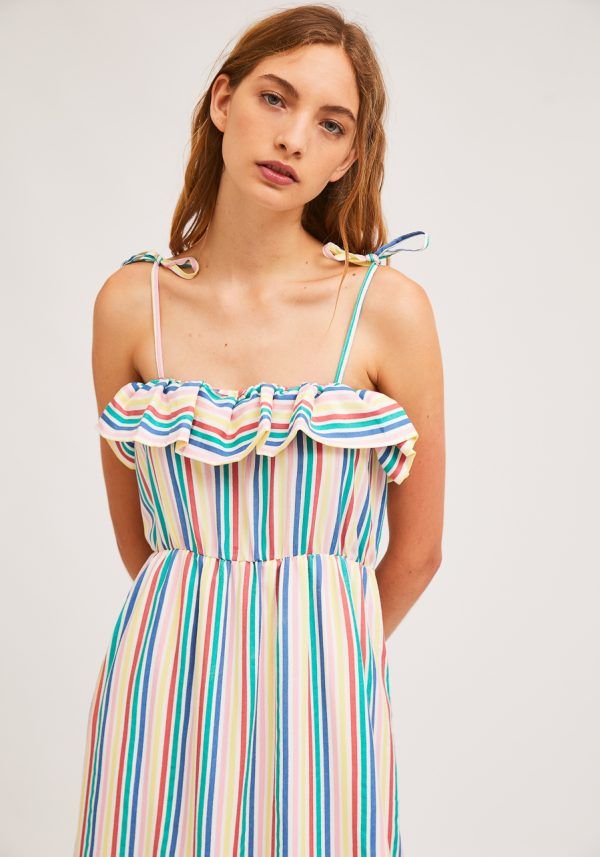 VESTIDO DE RAYAS CON TIRANTES - Imagen 3
