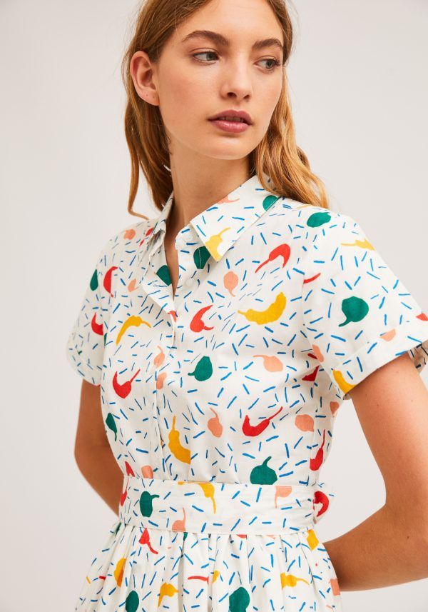 VESTIDO CAMISERO ESTAMPADO CHILE - Imagen 4