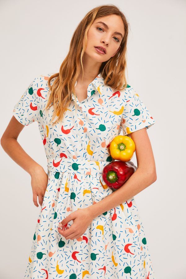 VESTIDO CAMISERO ESTAMPADO CHILE - Imagen 3