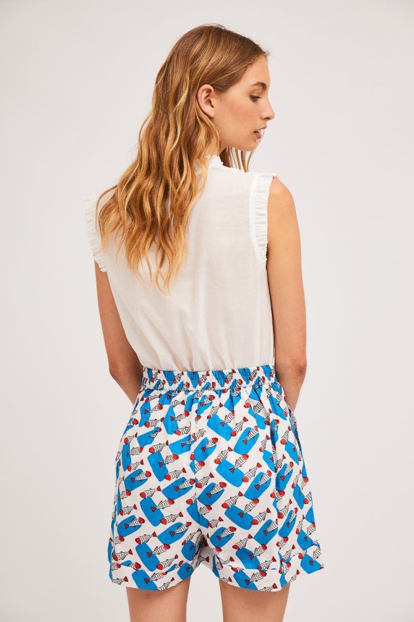 SHORTS CON ESTAMPADO DE PECES - Imagen 6
