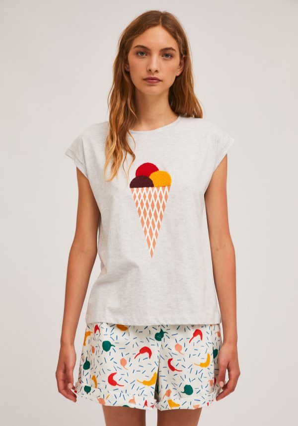 CAMISETA GRIS HELADO