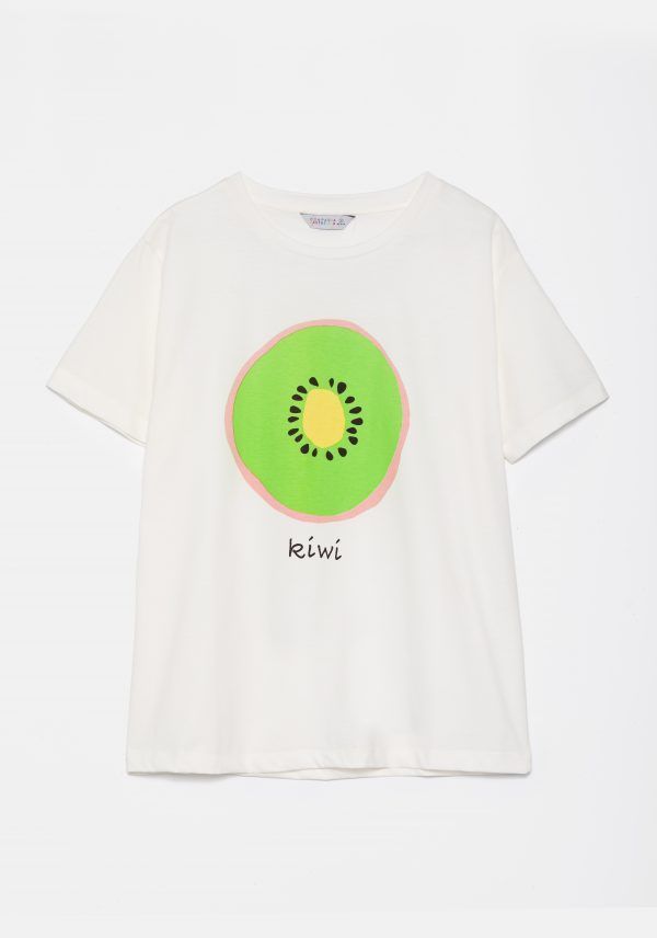 CAMISETA BLANCA KIWI