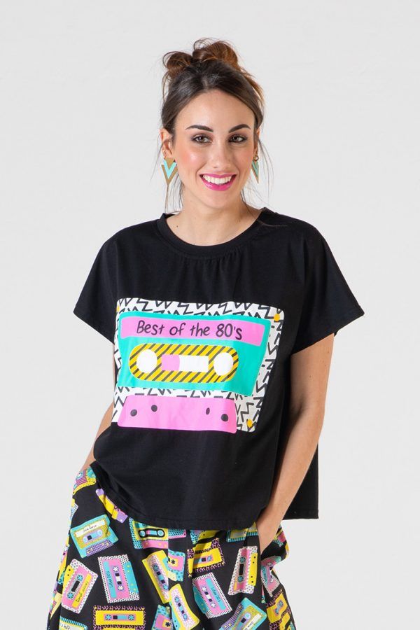 Camiseta Crop – Cassettes