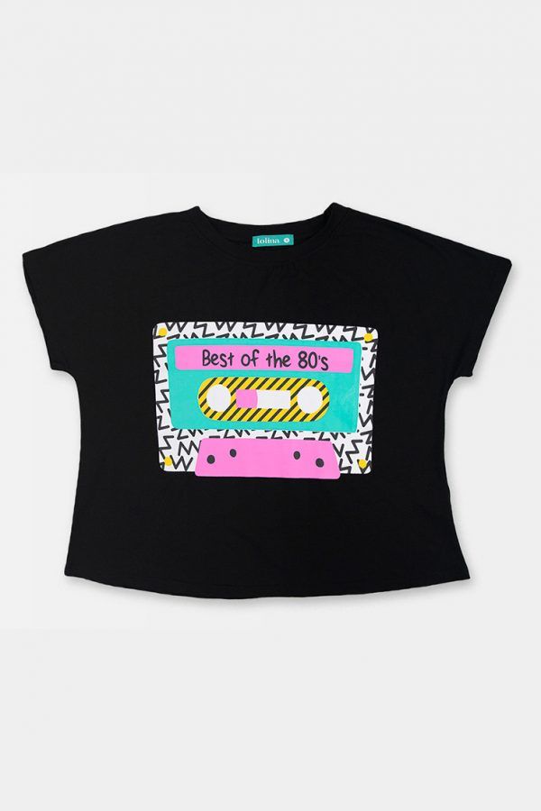 Camiseta Crop - Cassettes - Imagen 3