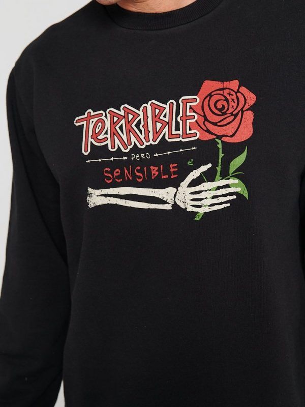 SUDADERA UNISEX TERRIBLE PERO SENSIBLE