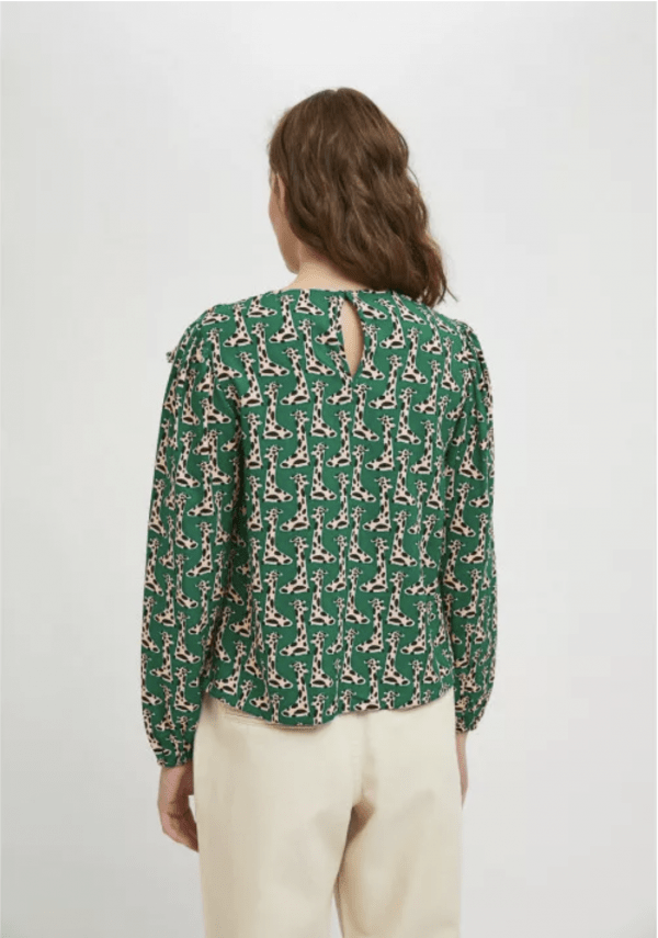TOP EVASÉ DE VOLANTES ANIMAL PRINT DE JIRAFAS - Imagen 3