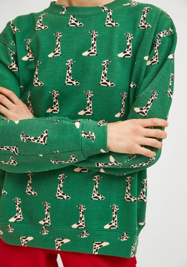SUDADERA DE ALGODÓN CON ANIMAL PRINT DE JIRAFAS - Imagen 4