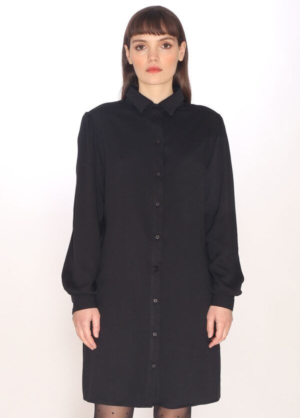 CLEAN SHIRT DRESS BLACK