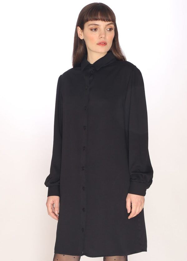 CLEAN SHIRT DRESS BLACK