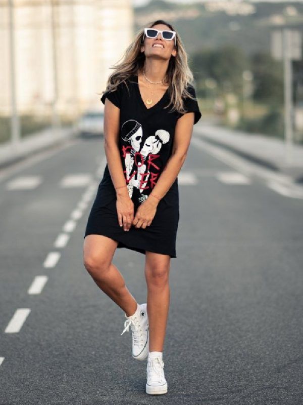 VESTIDO TÚNICA "FOREVER" NEGRA