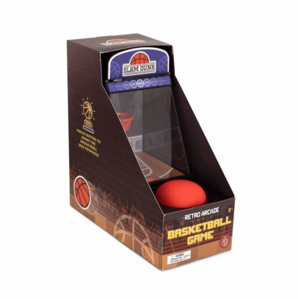 Retro Basket Ball Mini Arcade Machine. Divertida maquina Arcade para jugar a baloncesto. Reta tus amigos a conseguir la mayor puntuación. 