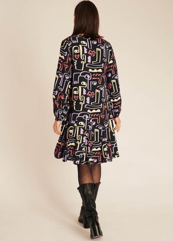 FACES PRINT WIDE DRESS - Imagen 3