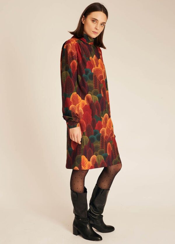 FOREST BACK BUTTONED DRESS - Imagen 2