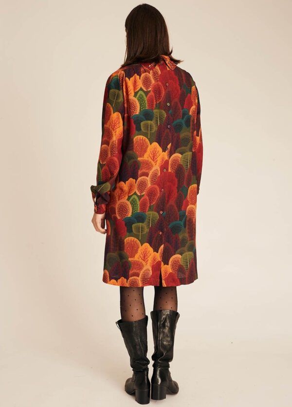 FOREST BACK BUTTONED DRESS - Imagen 3