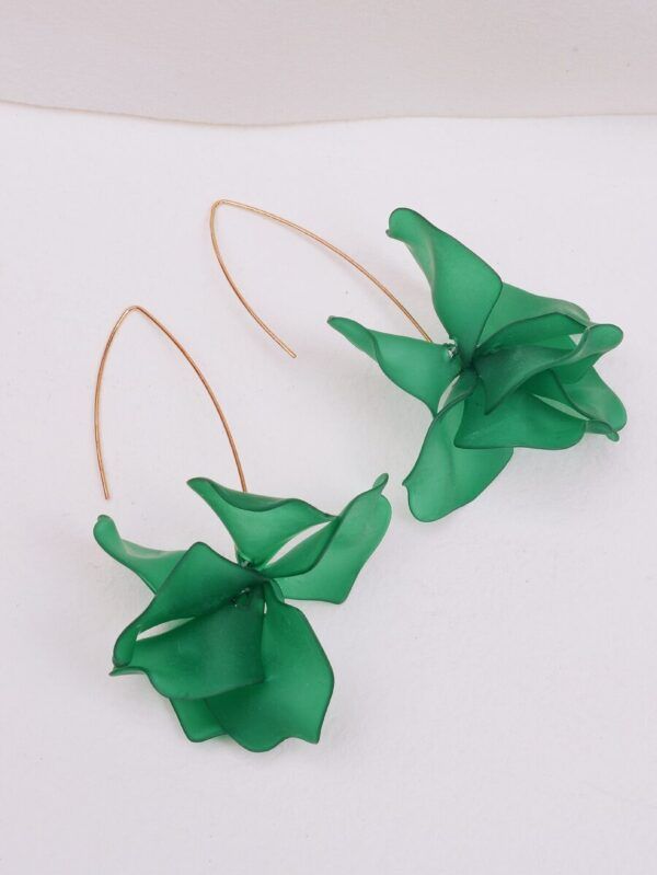 PENDIENTES FLOR VERDES