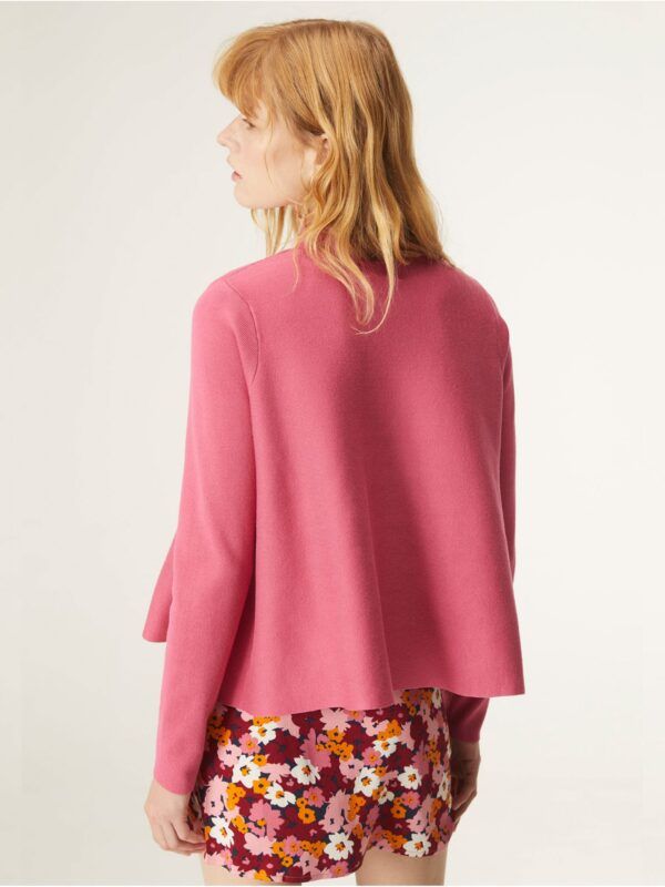 JERSEY EVASÉ DE PUNTO CON CUELLO ALTO Y MANGA LARGA ROSA - Imagen 2