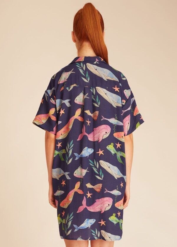 WHALES BUTTONED DRESS - Imagen 3