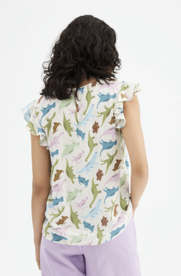 TOP VISCOSA ESTAMPADO DINOSAURIOS - Imagen 3