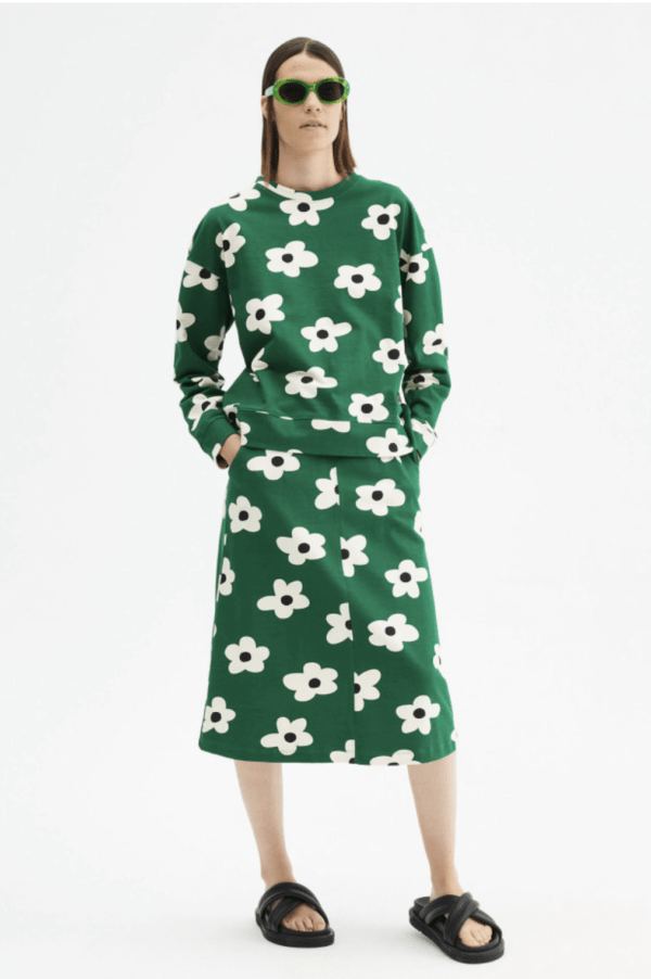 Sudadera de felpa con estampado de floral - Imagen 2