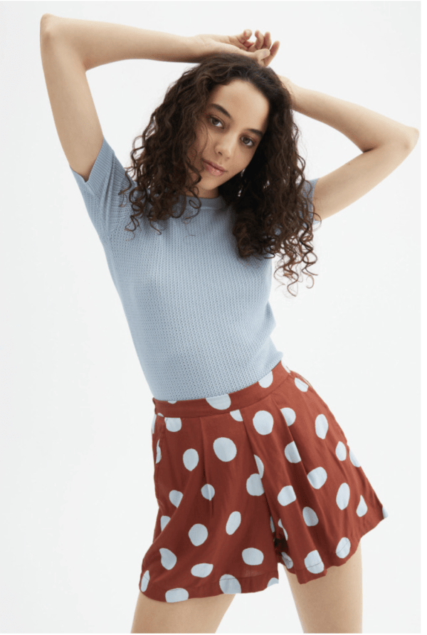 Short con cintura elástica y estampado de lunares - Imagen 3