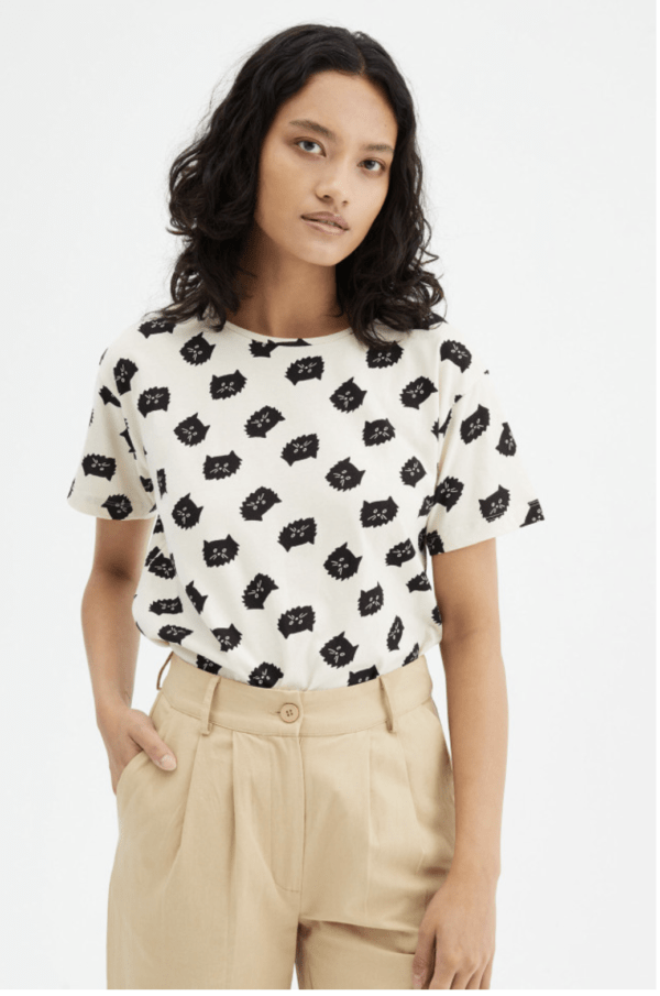 Camiseta de algodón con animal print