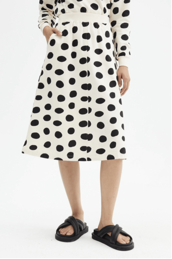 FALDA DE FELPA CON ESTAMPADO DE LUNARES - Imagen 2