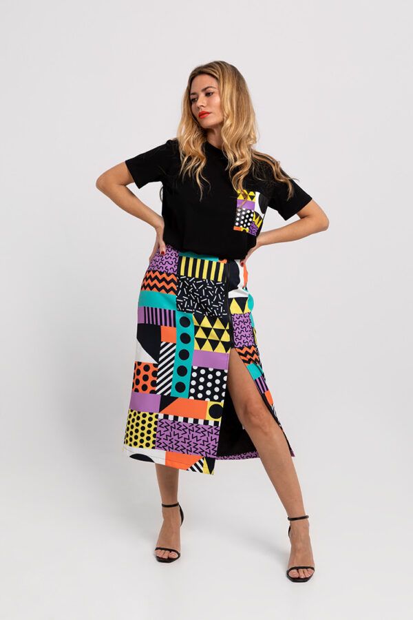 Falda Midi Cremallera – Memphis Time