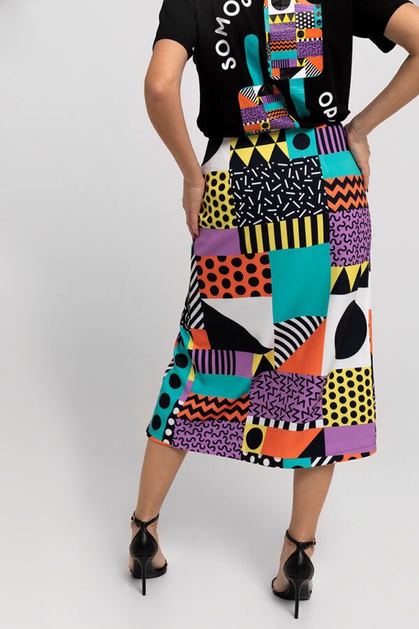 Falda Midi Cremallera - Memphis Time - Imagen 3