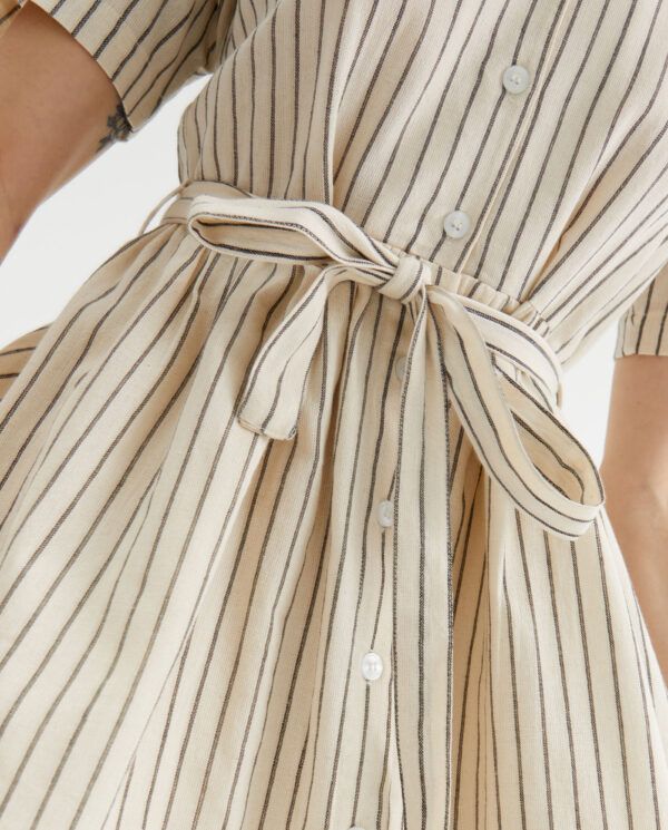 VESTIDO MIDI CAMISERO STRIPES - Imagen 2